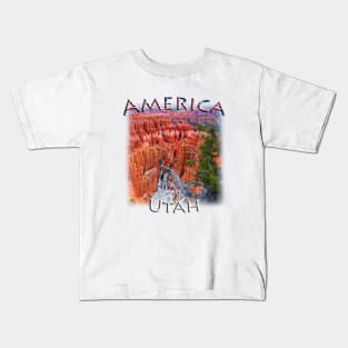 America - Utah - Bryce Canyon Kids T-Shirt